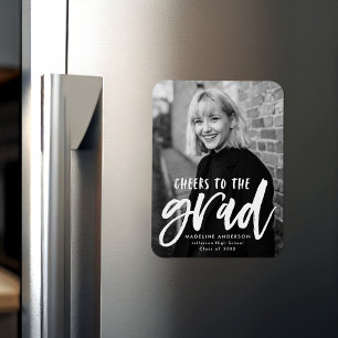 Magnet Flexible Bravo à la Grad Script Photo Graduation