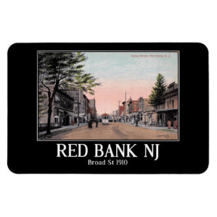 Magnet Flexible Broad St, Red Bank, New Jersey, 1910 Vintage