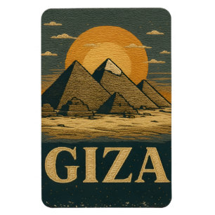 Magnet Flexible Broderie Pyramides égyptiennes de Gizeh Grande Pyr