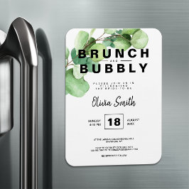 Magnet Flexible Brunch rustique et Fête des mariées Bubbly