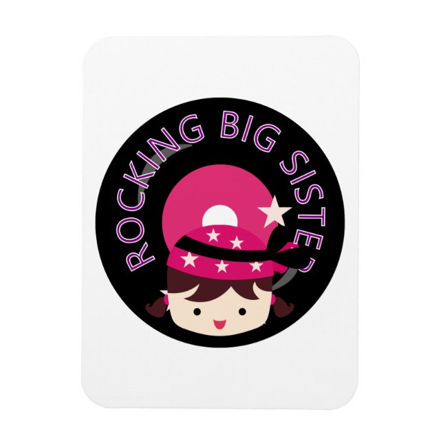 Magnet Flexible Brunette Rocking Big Sister (Vertical)