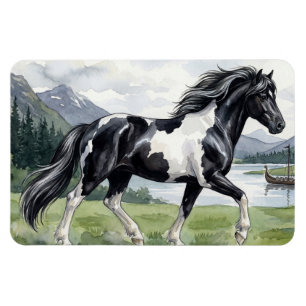 Magnet Flexible Brunskjottur Piebald noir islandais
