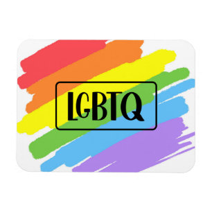Magnet Flexible Brushstrokes LGBTQ Arc-en-ciel