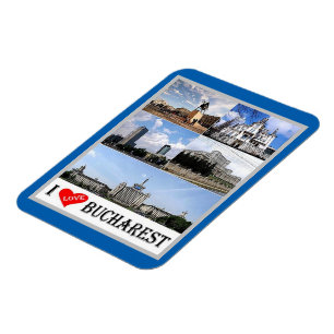 Magnet Flexible Bucarest - I Love - Roumanie -