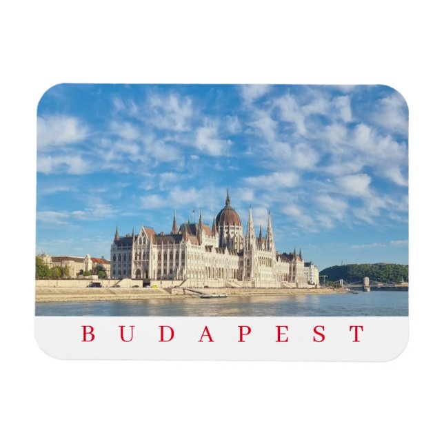 Magnet Flexible Budapest Parlement hongrois vue aimant frigo (Horizontal)