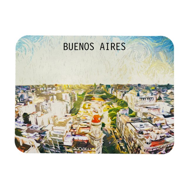 Magnet Flexible Buenos Aires Argentine Painting (Horizontal)