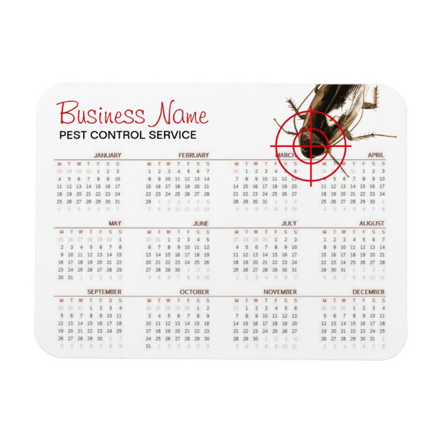 Magnet Flexible Bug Killer Pest Control 2016 Calendrier Promotion (Horizontal)