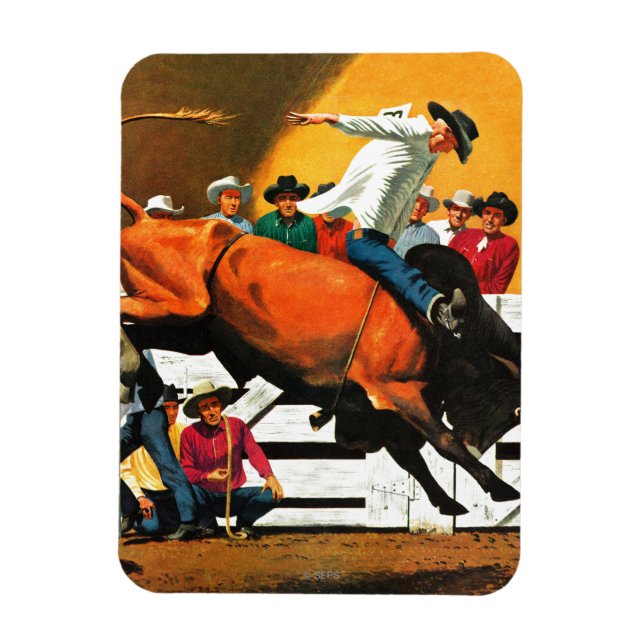 Magnet Flexible Bull Riding par Fred Ludekens (Vertical)