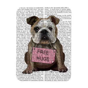 Magnet Flexible Bulldog Free Hugs