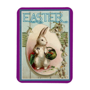 Magnet Flexible Bunny vintage de Pâques