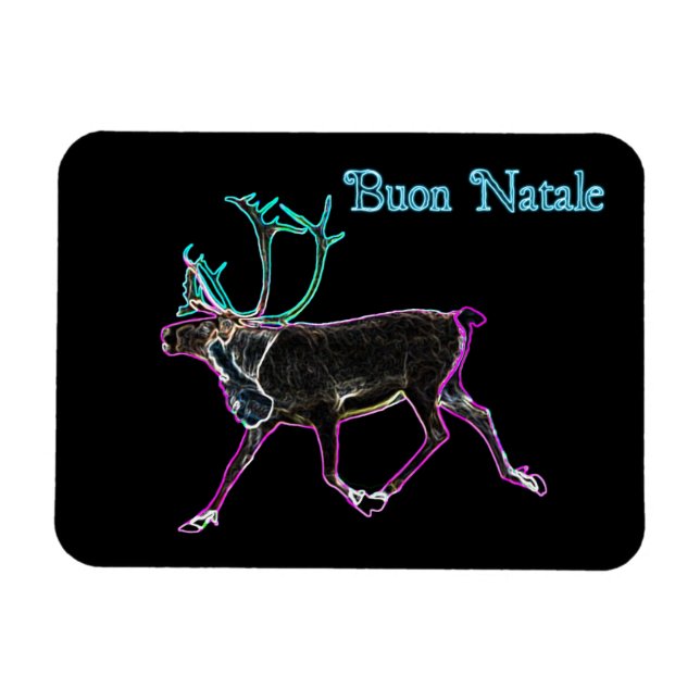 Magnet Flexible Buon Natale - Caribou électrique (Horizontal)