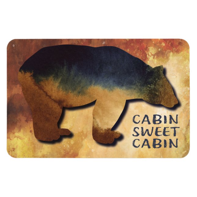 Magnet Flexible Cabine Sweet Cabine Cruise Navire Alaska Ours (Horizontal)