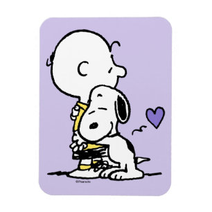 Magnet Flexible cacahuètes   Saint Valentin   Charlie Brown & Snoo