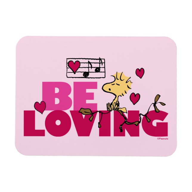Magnet Flexible cacahuètes | Saint Valentin | Woodstock Be Love (Horizontal)
