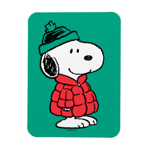 Magnet Flexible cacahuètes Snoopy Chat d'hiver et Casquette