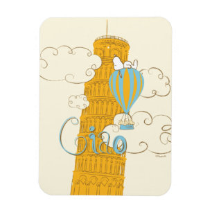 Magnet Flexible cacahuètes   Snoopy & Woodstock Ciao