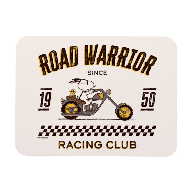 Magnet Flexible cacahuètes | Snoopy & Woodstock Road Warriors (Horizontal)