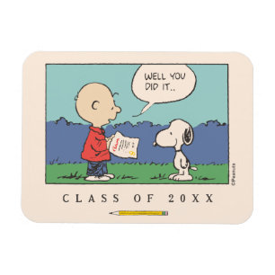 Magnet Flexible Cachou Charlie Brown Snoopy Eh bien vous l'avez fa