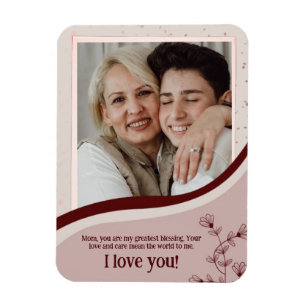 Magnet Flexible Cadeau de fête des mères personnalisé Photo et nom