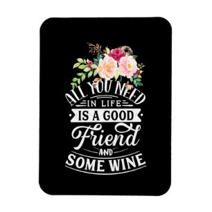 Magnet Flexible Cadeau de Noël Bon Ami Et Du Vin