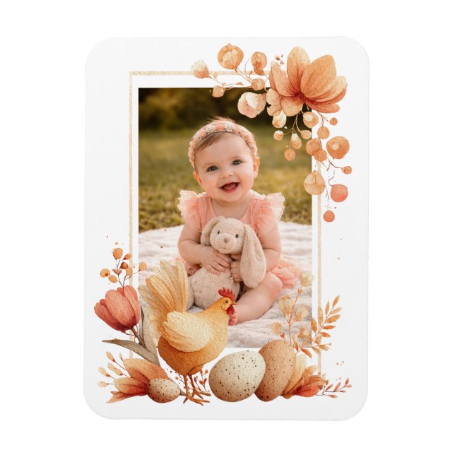 Magnet Flexible Cadeau de Pâques personnalisé avec photo (Vertical)