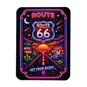 Magnet Flexible Cadeau de voyage de vacances rétro de motel vintag