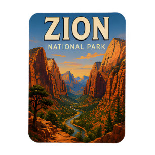 Magnet Flexible Cadeau de voyage Parc national de Zion Utah