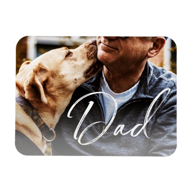 Magnet Flexible Cadeau personnalisé pour la fête des pères avec vo (Horizontal)
