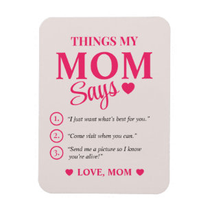 Magnet Flexible Cadeau personnalisé pour maman en souvenir des cho