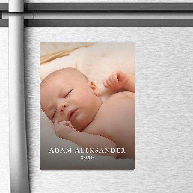 Magnet Flexible Cadeau Personnalisé Texte Simple Bébé Nouveau-Né P (Créateur téléchargé)