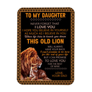 Magnet Flexible Cadeaux de fille Lettre À Ma Fille De Papa