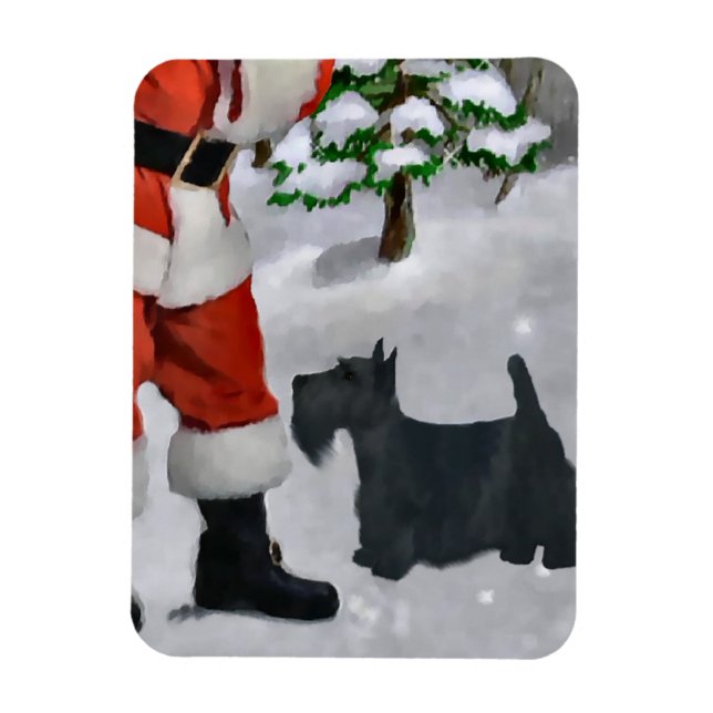 Magnet Flexible Cadeaux de Noël écossais Terrier (Vertical)