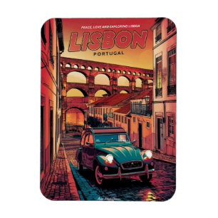Magnet Flexible Cadeaux de style bandes dessinées vintage lisbonne
