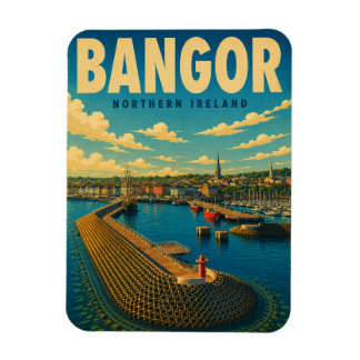 Magnet Flexible Cadeaux et souvenirs vintage Bangor Irlande du Nor