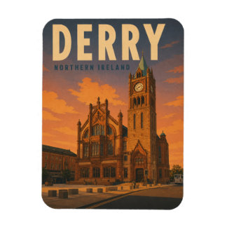 Magnet Flexible Cadeaux et souvenirs vintage Derry Irlande du Nord