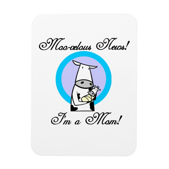 Magnet Flexible Cadeaux Moo-velous New Mom (Vertical)