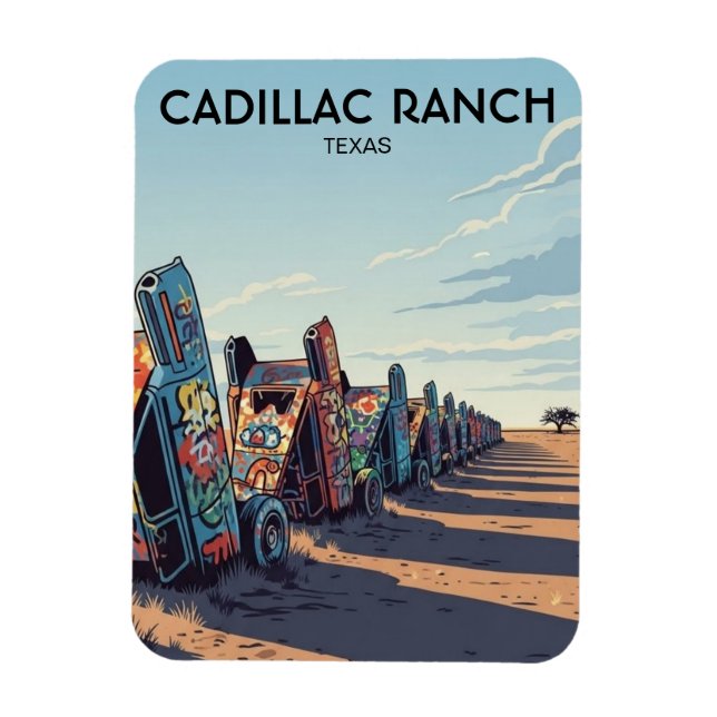 Magnet Flexible Cadillac Ranch Texas Travel (Vertical)