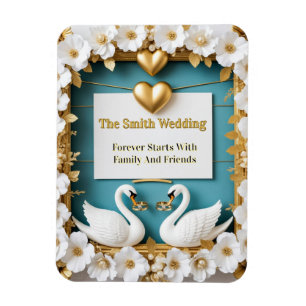 Magnet Flexible Cadre de mariage cygne pour décoration de mariage 