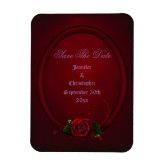 Magnet Flexible Cadre de Rose sanglant Sauvegarder La Date Goth Ma