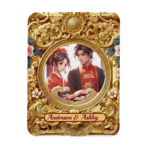 Magnet Flexible Cadre de sculpture chinois Golden Faux