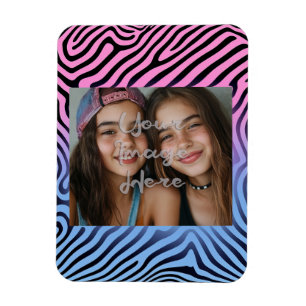 Magnet Flexible Cadre photo en bande Zèbre rose rétro