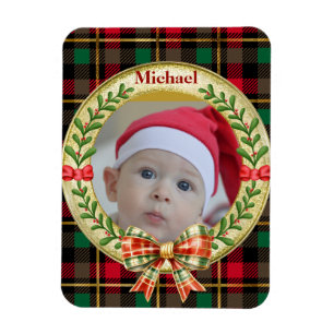 Magnet Flexible Cadre photo personnalisé et couronne de Noël