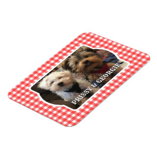 Magnet Flexible Cadre Photo Personnalisé Pays Buffalo Rouge Check 