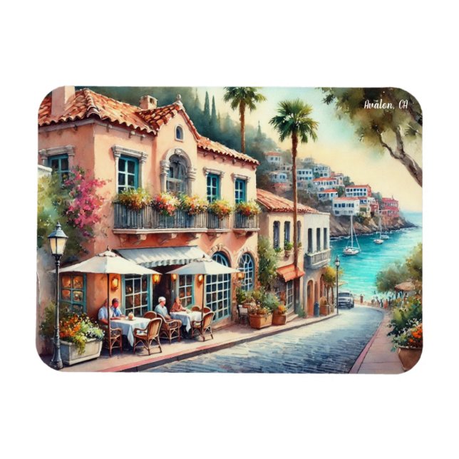 Magnet Flexible Café à Avalon Catalina Island Californie (Horizontal)