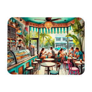 Magnet Flexible Café à Miami Watercolor