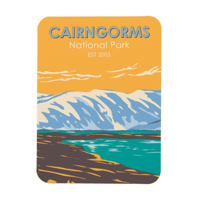Magnet Flexible Cairngorges National Park Scotland Loch Etchachan (Vertical)