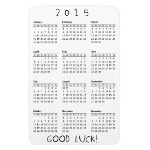 Magnet Flexible Calendrier 2015 de bonne chance
