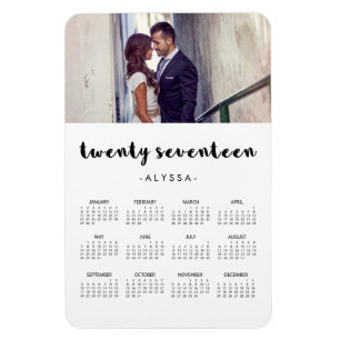 Magnet Flexible Calendrier 2017 moderne simple de photo de