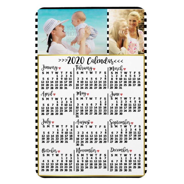 Magnet Flexible Calendrier 2020 (Voir la description pour la nouve (Vertical)