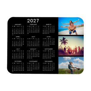 Magnet Flexible Calendrier 2023 de collage de photos personnalisé 